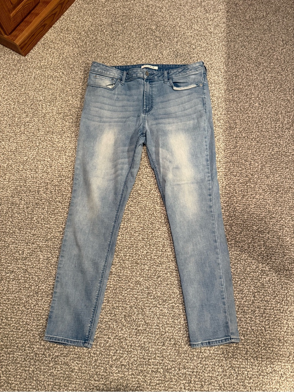 PacSun Light Wash Denim Stacked Skinny Jeans 36x30